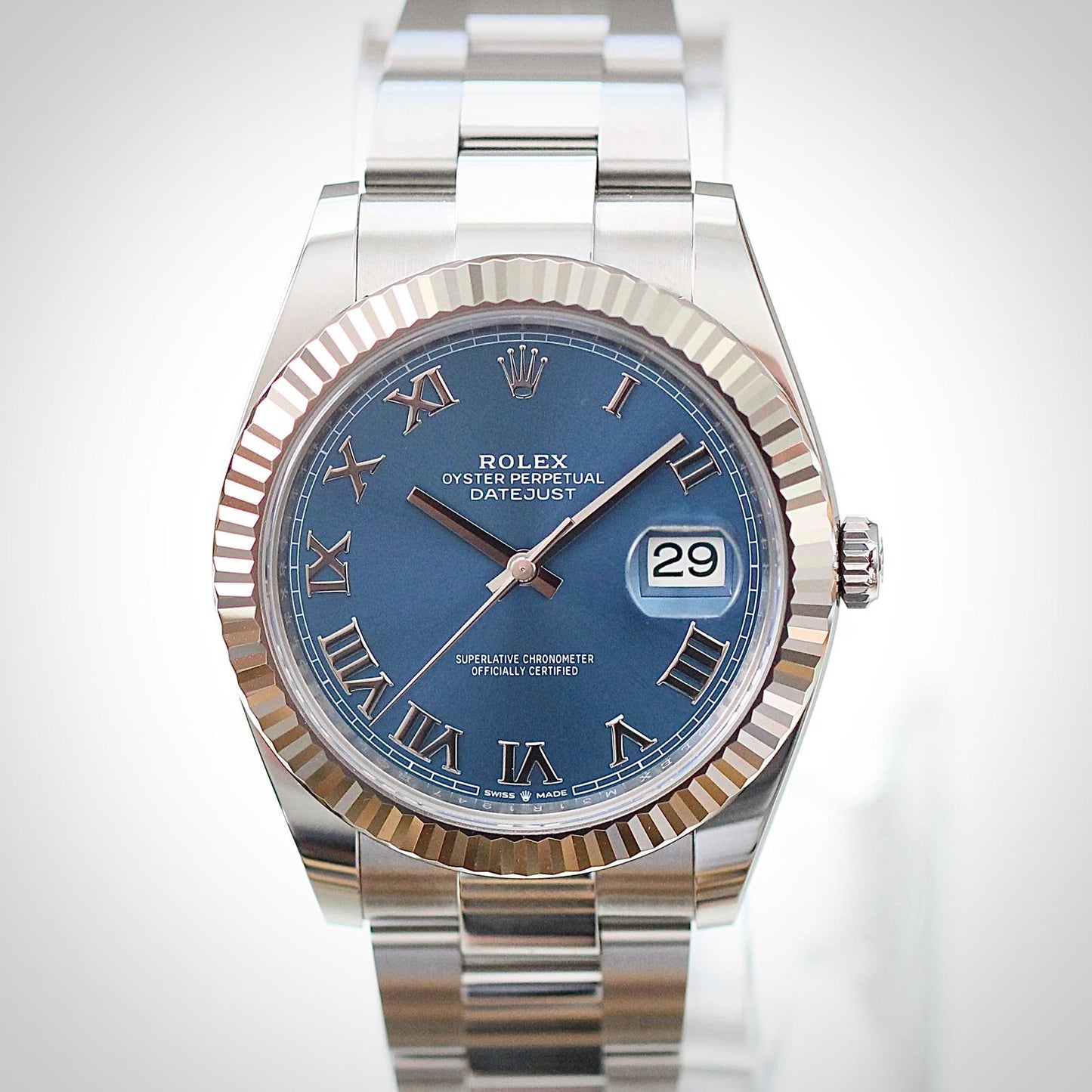 Rolex Datejust Azzurro Blue Dial 41mm Complete Set - 126334