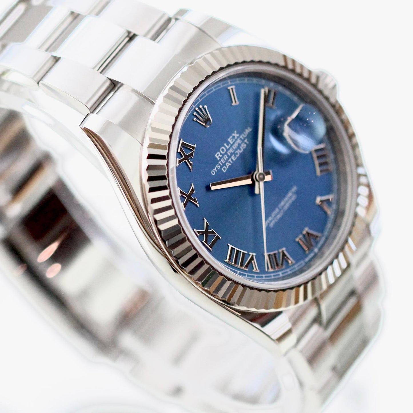 Rolex Datejust Azzurro Blue Dial 41mm Complete Set - 126334